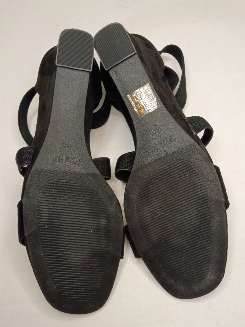 Dream Pairs INNIS-1 Black Faux Suede Wedge Sandals Women's Size 10 - Picture 6 of 7